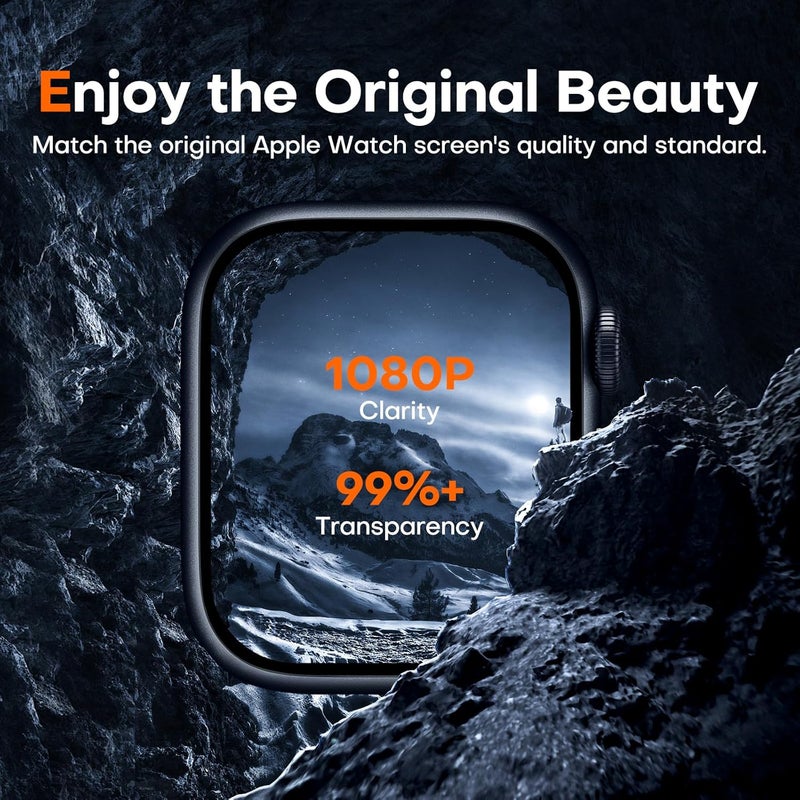 LK LϟK 8 pack TPU Screen Protector for Apple Watch Series 9 8 7 41mm - Self-Healing Anti Scratch 0 Bubble HD Touch Sensitive Upgrade Flexible Film for iWatch S9 41mm - Image 4